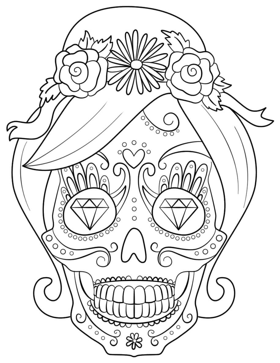 Mujer de Calavera de Azúcar