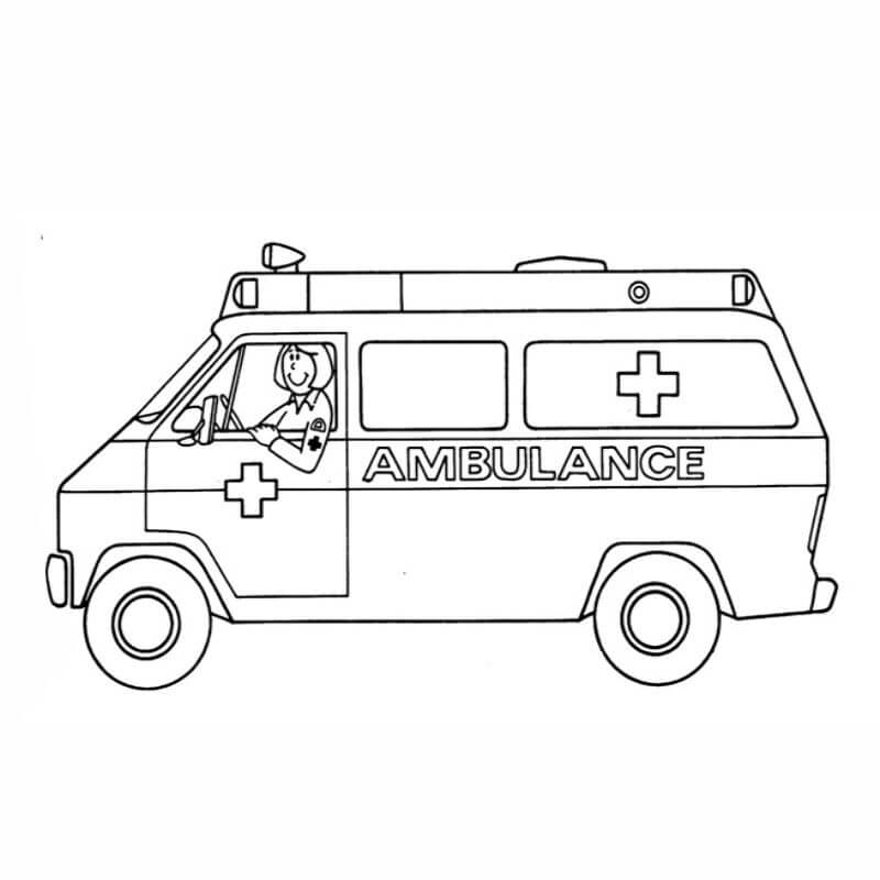 Mujer de Conducción Ambulancia