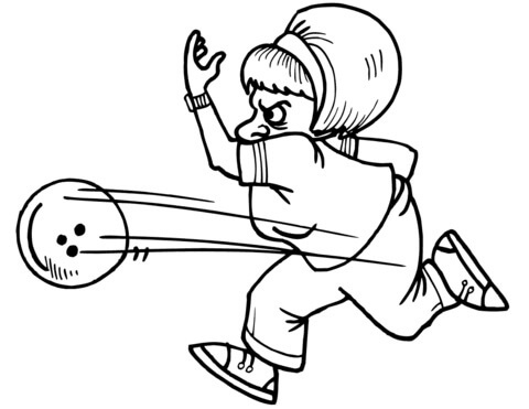 Mujer jugando Bolos