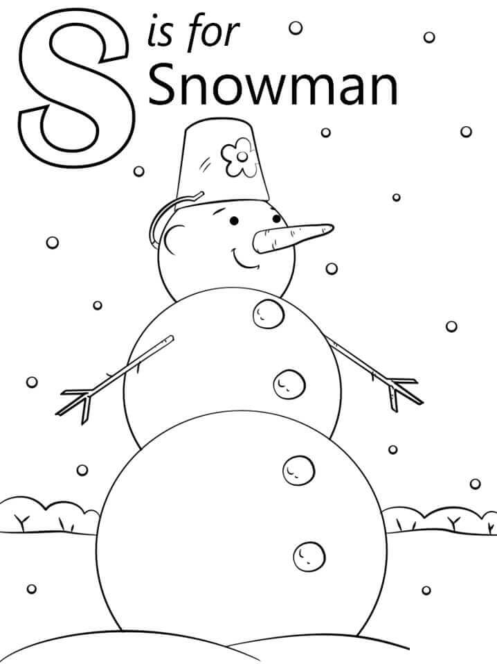 Muñeco De Nieve Letra S