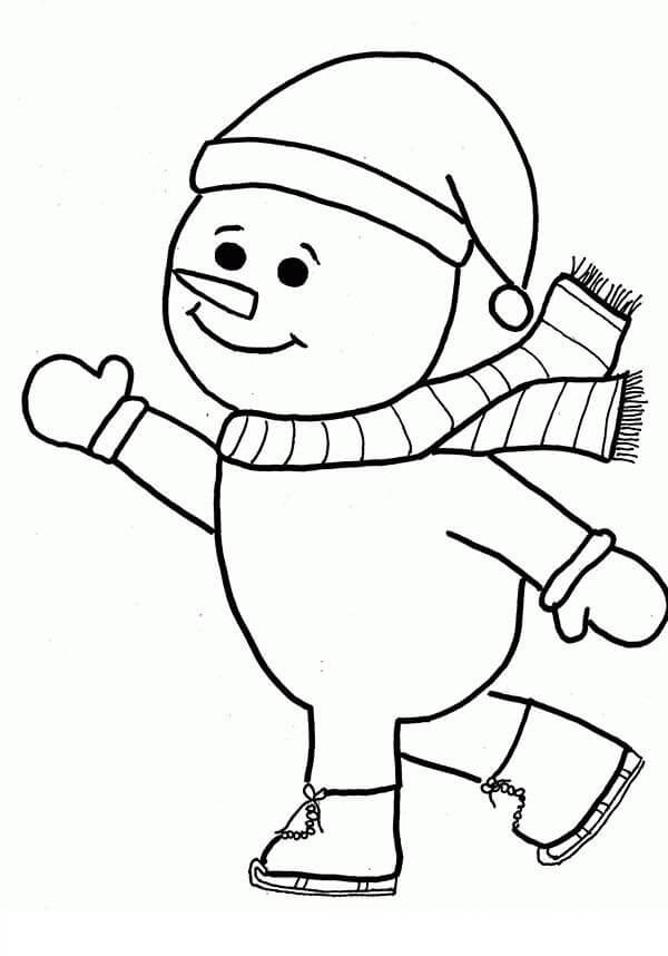 Muñeco de Nieve Juego Patinaje Sobre Hielo