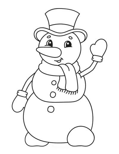 Muñeco de Nieve Saluda