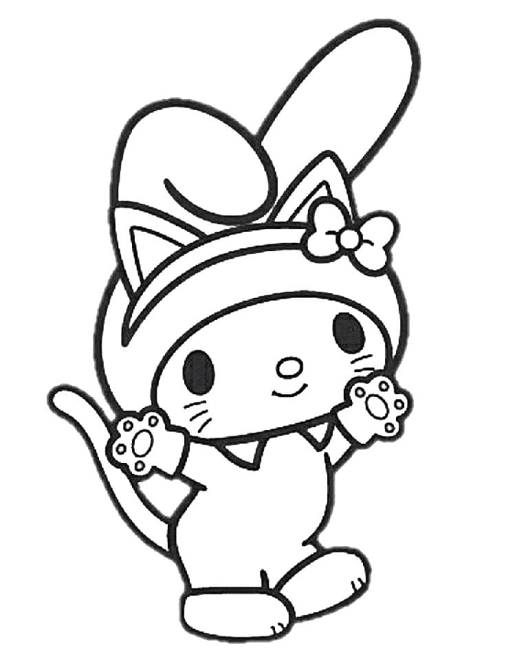 My Melody con Patas Página para Colorear
