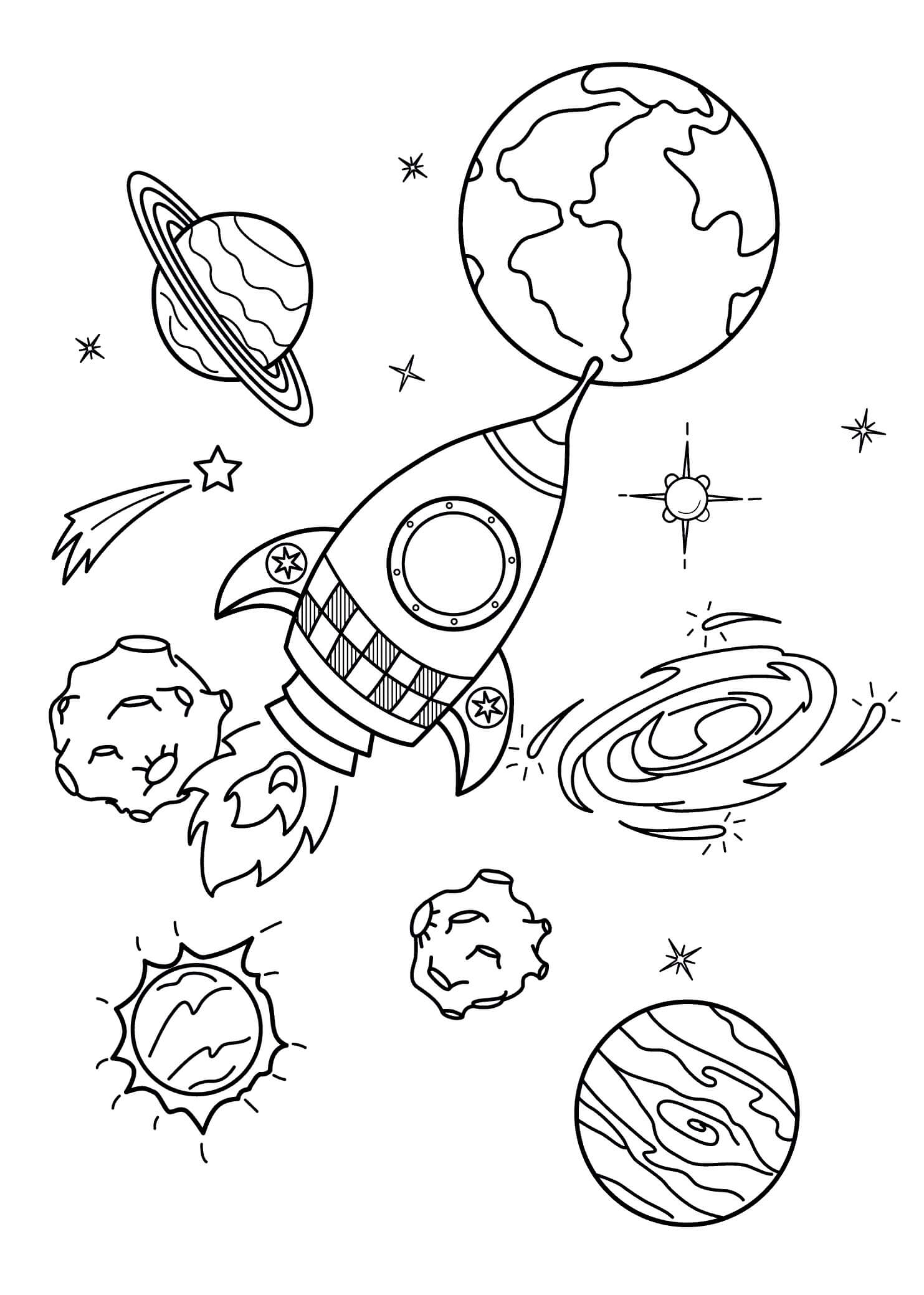 Nave Espacial normal y Planetas