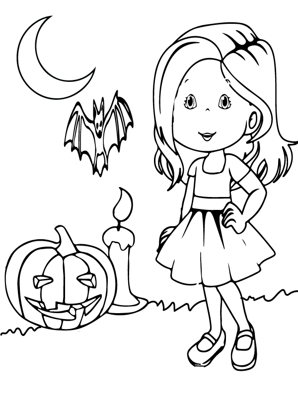 Niña Halloween Preescolar