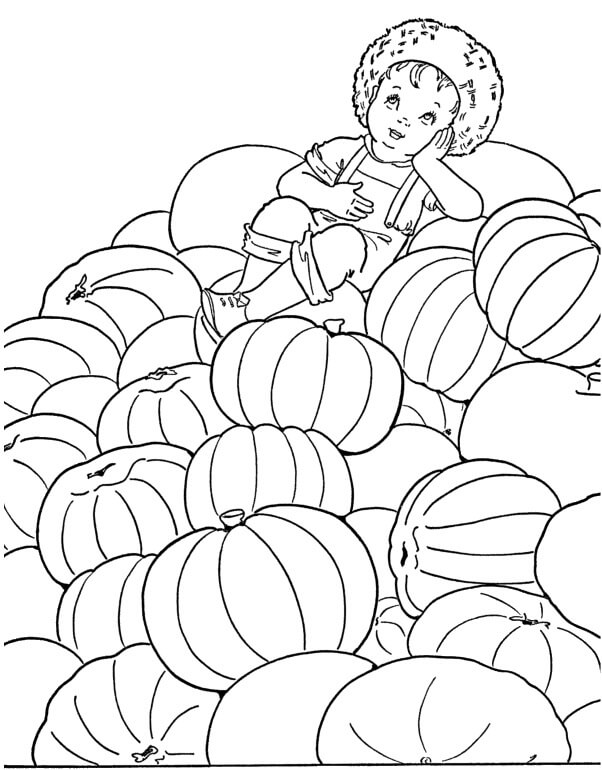 Niño con Calabazas