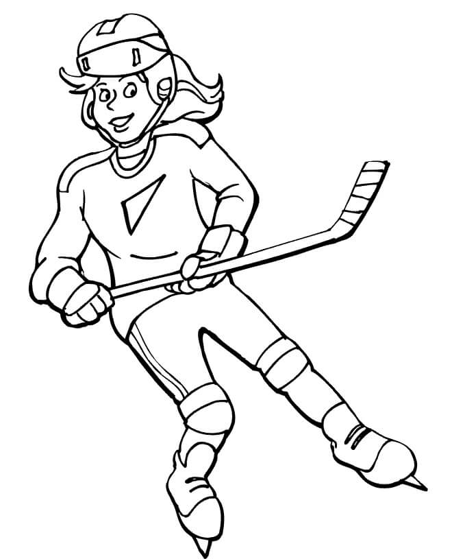 Niña Divertida jugando Hockey