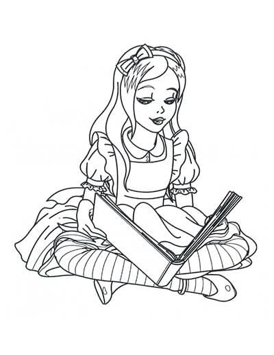 Niña Sentada Leyendo