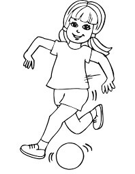 Niña Sonriente Jugar al Fútbol