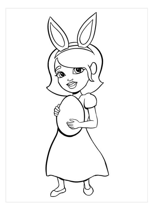 Niña con Huevo de Pascua