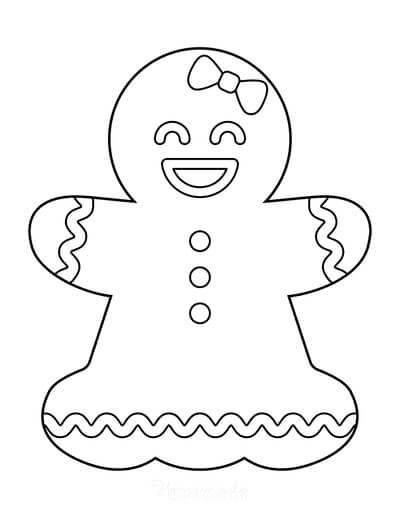 Niña de Pan de Jengibre Feliz