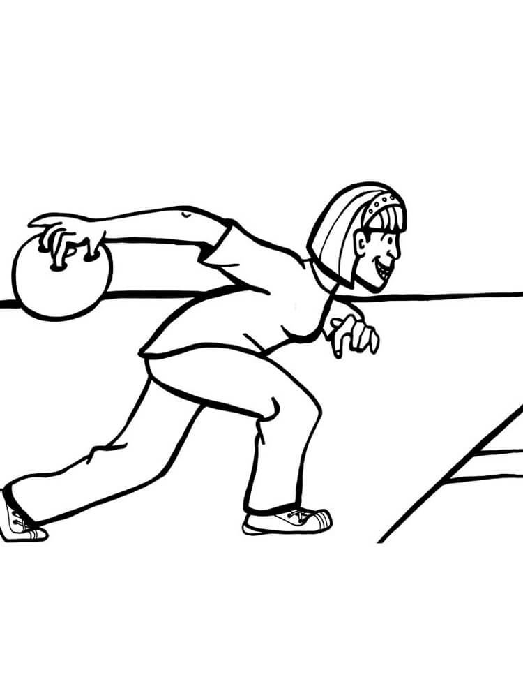 Niña juego Bolos