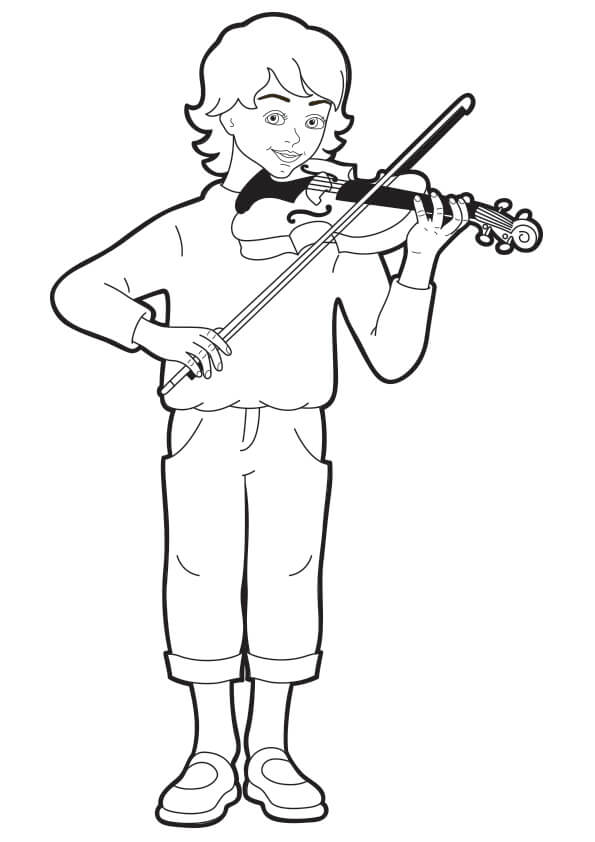 Niña juego Violín
