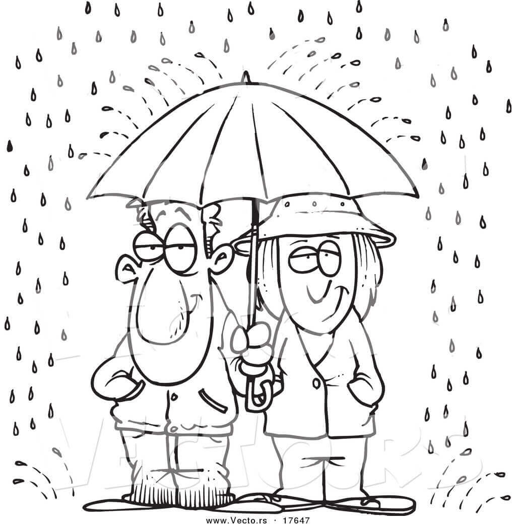 Niña y Niño, en, Lluvia