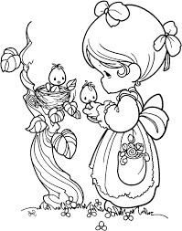 Niña y Pajaritos