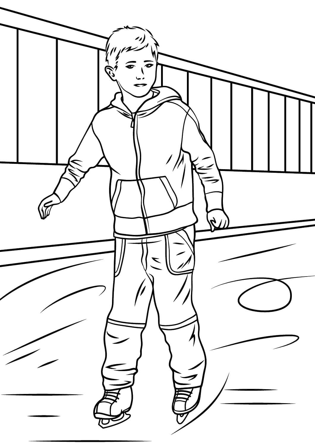 Niño Juego Patinaje Sobre Hielo
