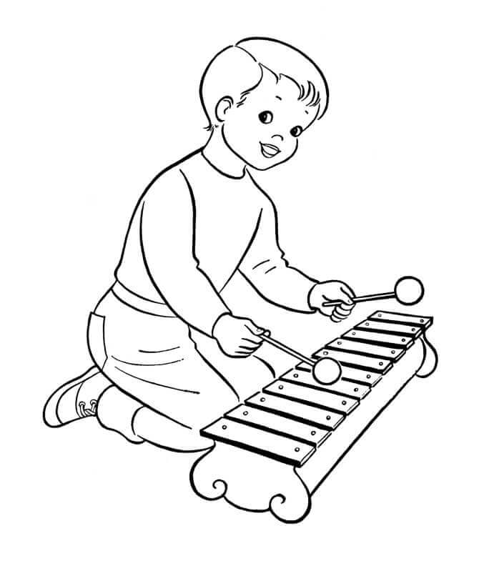 Niño, Juego, Xilófono