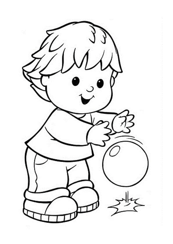 Niño Niña Jugar al Balompié