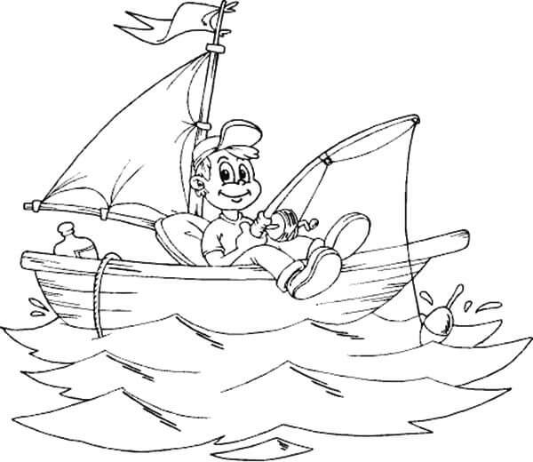 Niño Sonriente en Barco