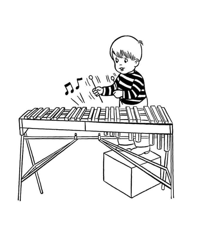 Niño Tocando el Xilófono