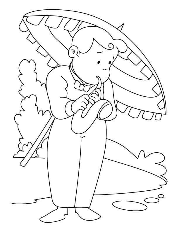 Niño, Tocar el Saxofón