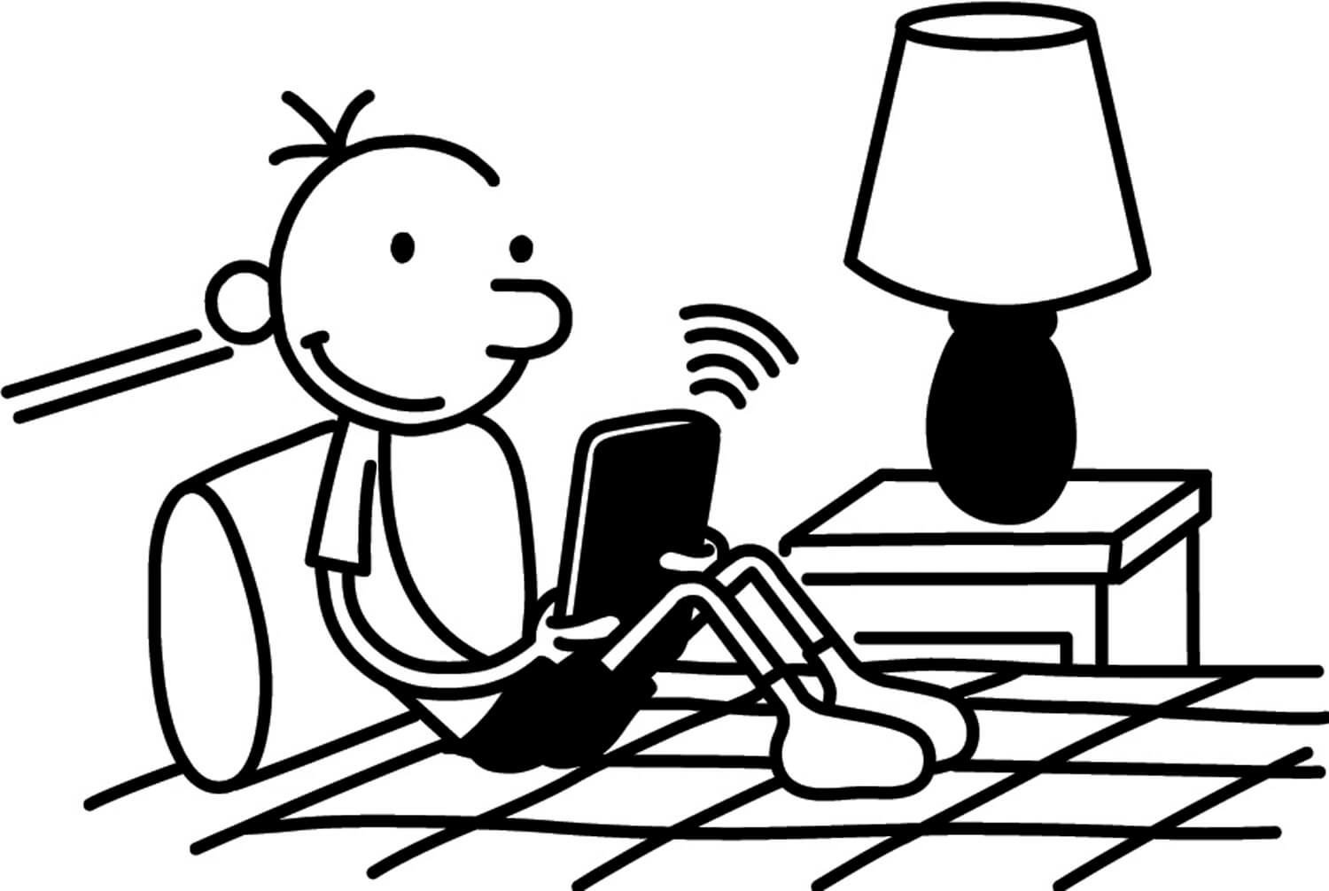 Niño Wimpy en la Cama