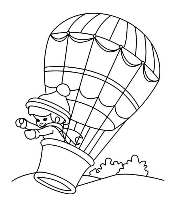 Niño en Globo de Aire Caliente