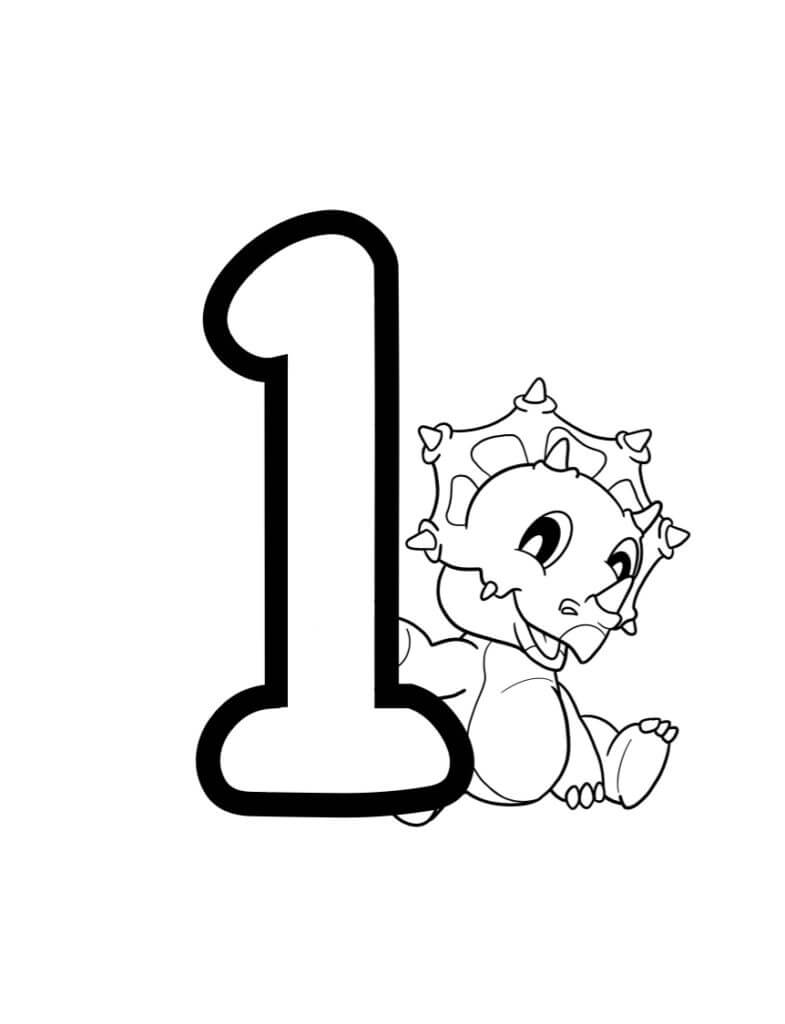 Número 1 y Dinosaurio