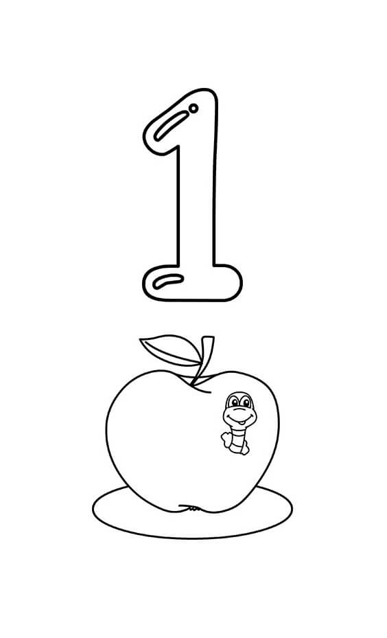 Número 1 y Manzana