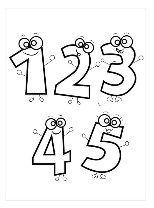 Números del 1 al 5 Divertidos