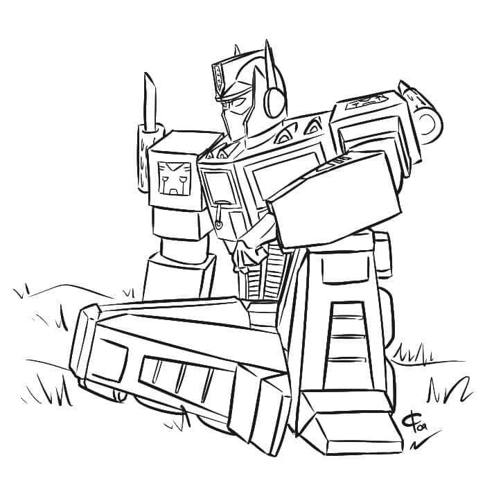 Optimus Prime Sentado