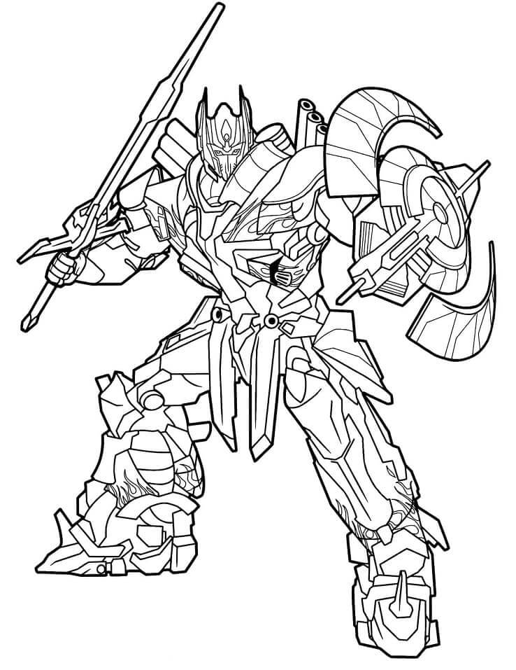 Optimus con Espada y Escudo