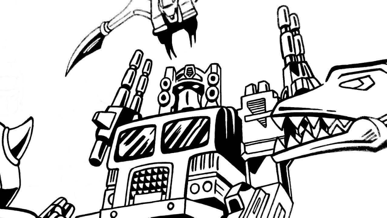 Optimus y Dinobots