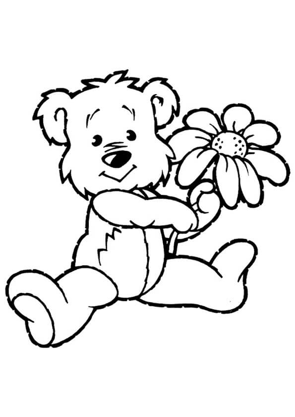 Osito de Peluche Tenencia Flor
