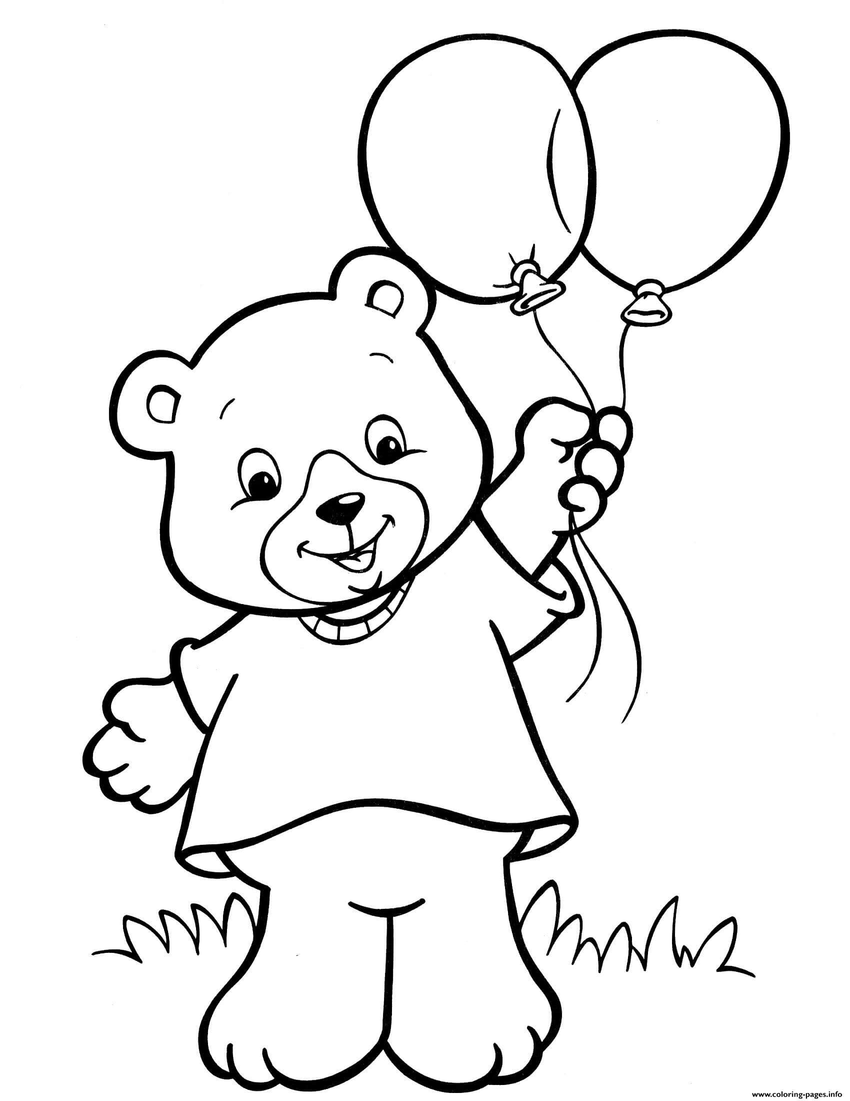 Oso Sosteniendo Globo