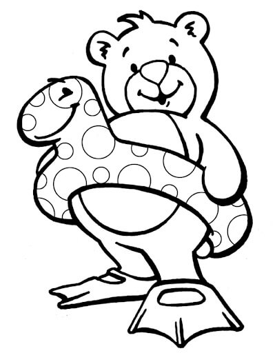 Oso de Peluche va a Nadar
