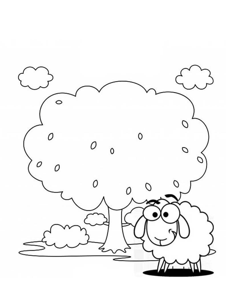 Ovejas con Árbol