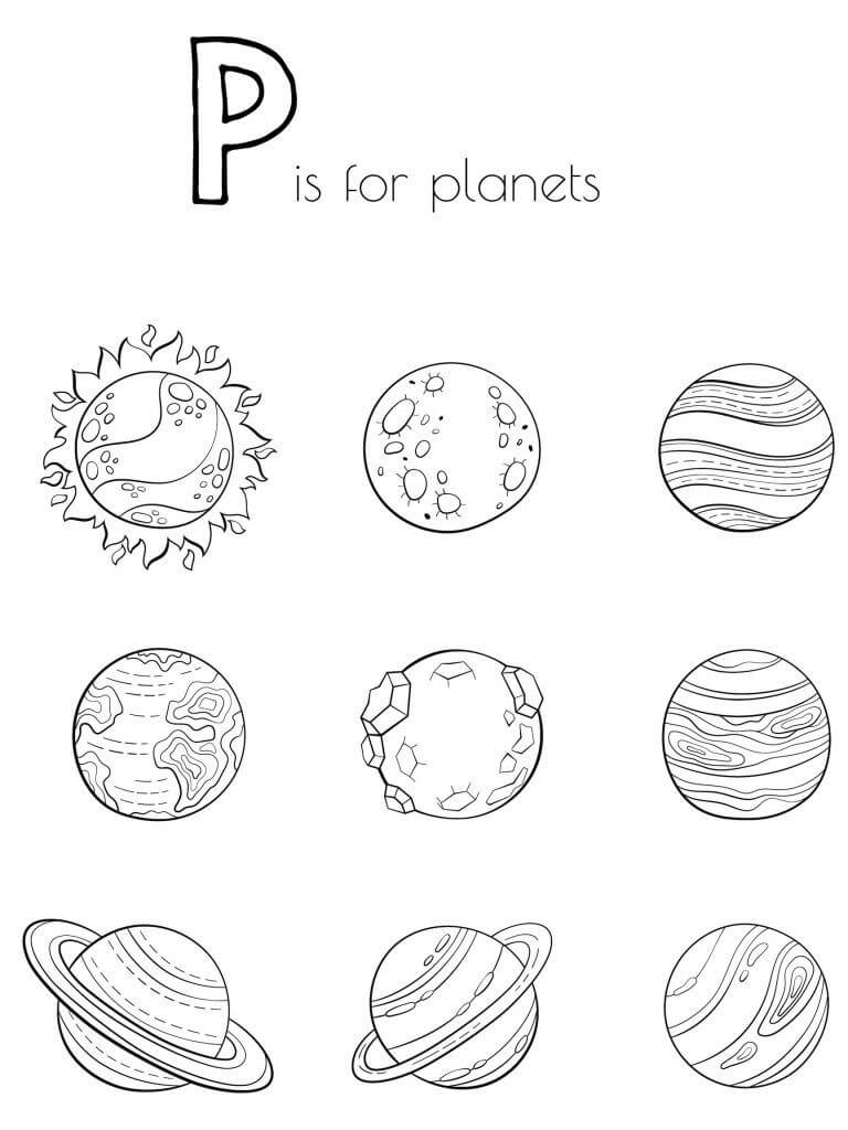 P es para Planetas