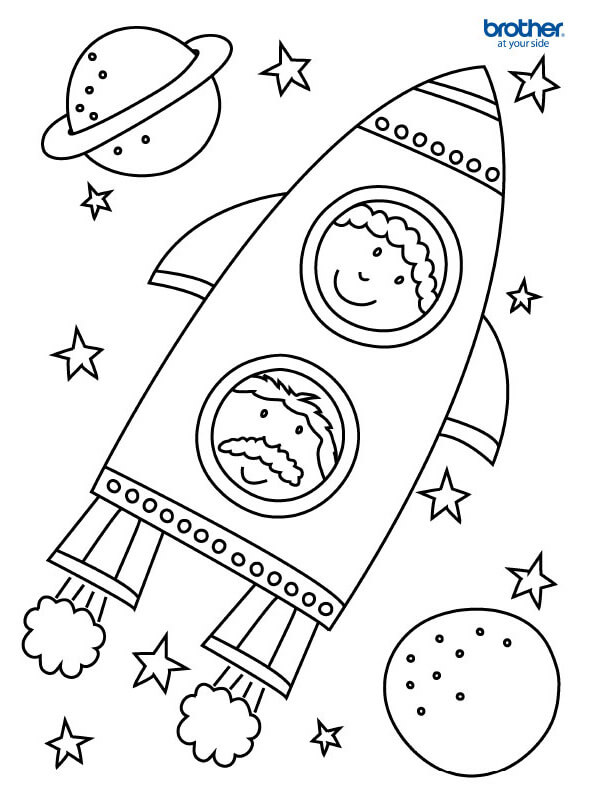 Padre E Hijo Viajando Al Espacio