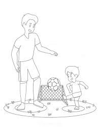 Padre e Hijo Jugar al Fútbol