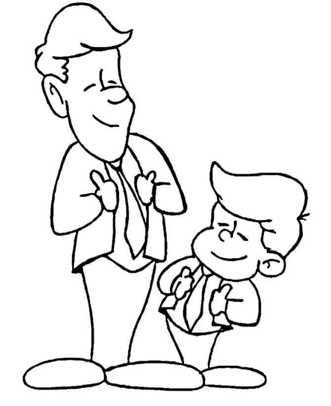 Padre e Hijo Sonriente