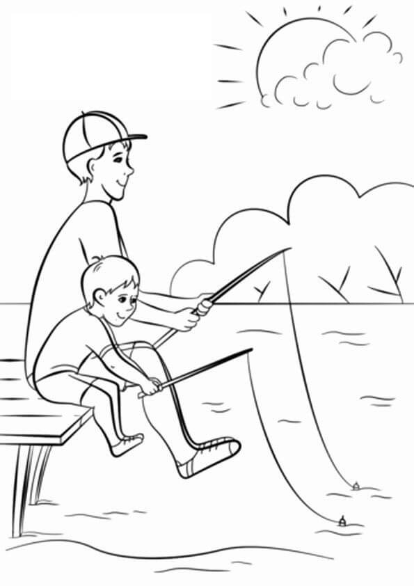 Padre e Hijo en Playa