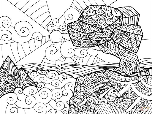 Paisaje Zentangle