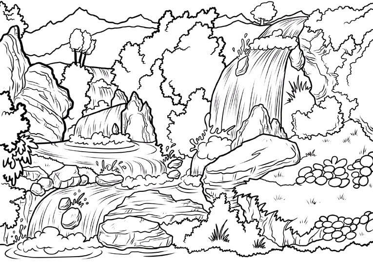 Paisaje de Cascadas