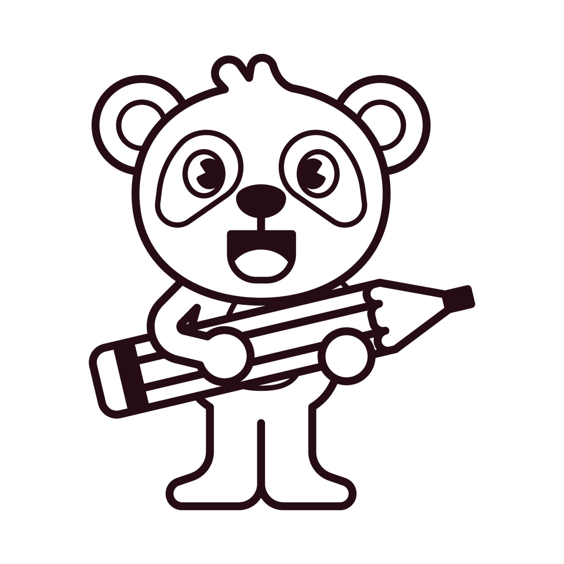 Panda con Lápiz