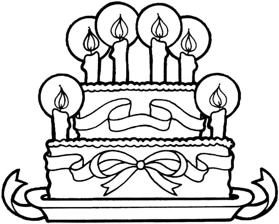 Pastel De Cumpleaños Sencillo