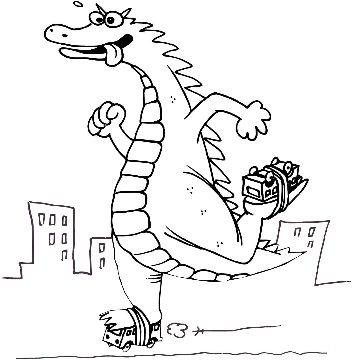 Patinaje Sobre Ruedas Godzilla