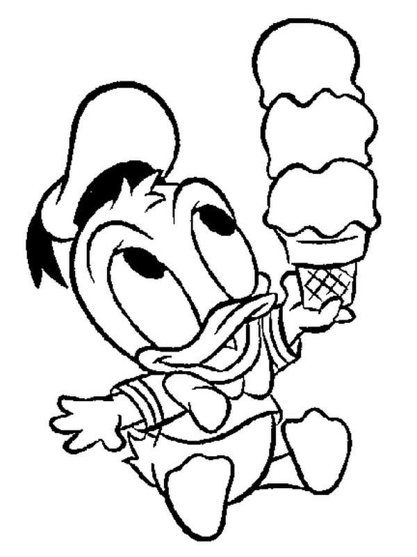 Pato bebé con Helado