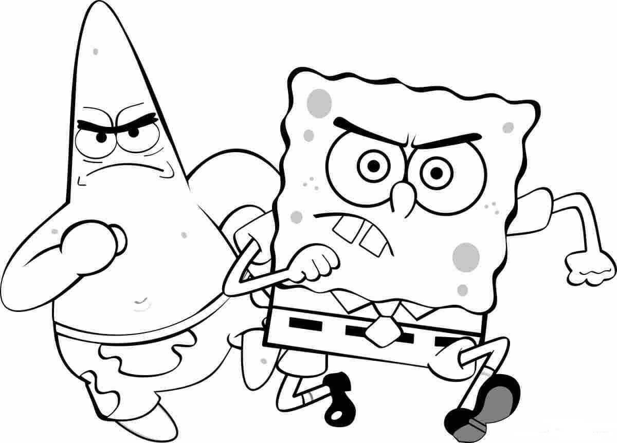 Patrick Star y Bob Esponja Corriendo