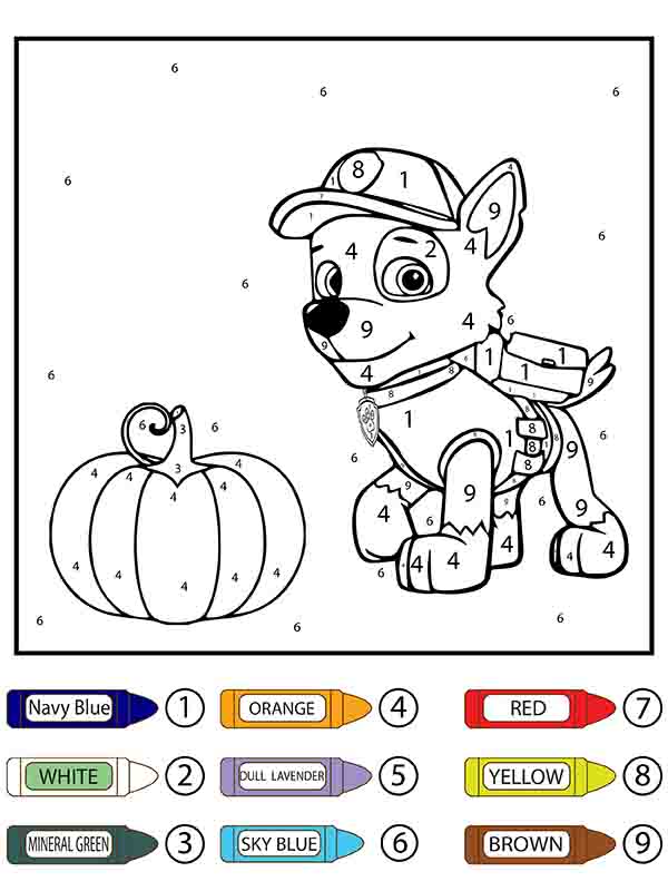 Paw Patrol Colorear por Números